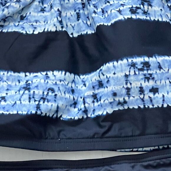Michael Kors 2 Piece Tie Dye Navy Blue Bikini Set Sz L - Picture 5 of 5